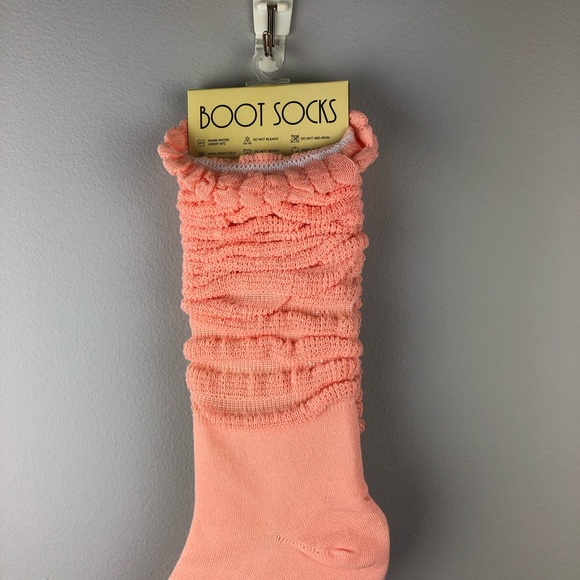 Peach Ruffle Boot Socks - Picture 3 of 4